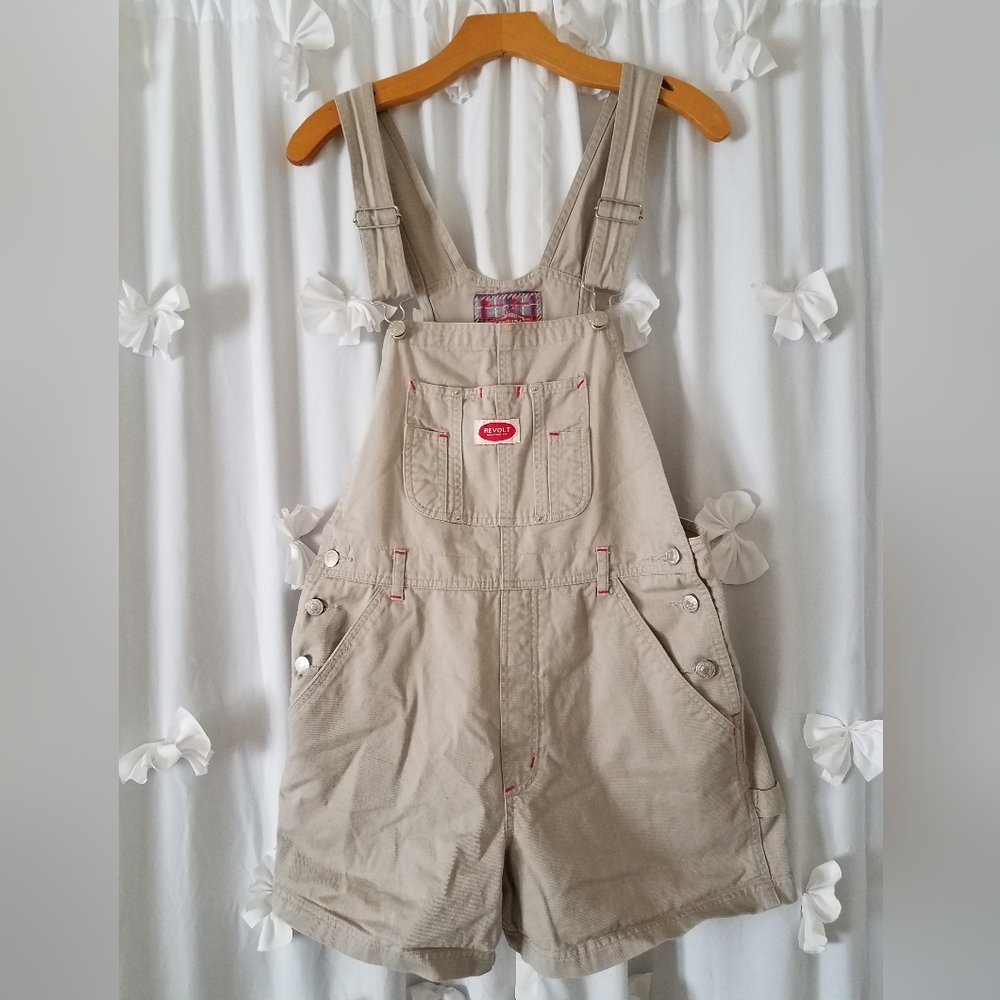 Revolt Khaki Short Overalls Size Medium